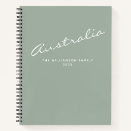 Minimalistisch aangepast reisblad met moderne reis notitieboek