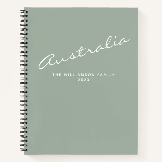 Minimalistisch aangepast reisblad met moderne reis notitieboek (Voorkant)