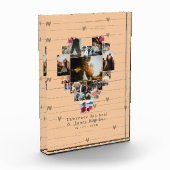 Minimalistisch aangepast roze 18 hart Schitterende Fotoblokken (Links)