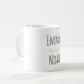 Minimalistisch aangepast script lettertype koppeln koffiemok (Voorkant links)