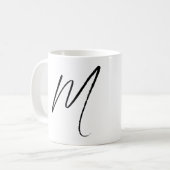 Minimalistisch aangepast script monogram koffiemok (Voorkant links)