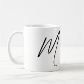 Minimalistisch aangepast script monogram koffiemok (Links)