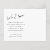 Minimalistisch aangepast script We hebben foto gem Aankondigingskaart (Achterkant)