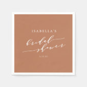 Minimalistisch aangepast Terracotta Boho-Vrijgezel Servet (Voorkant)