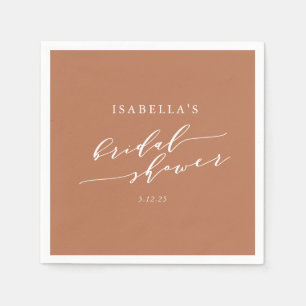 Minimalistisch aangepast Terracotta Boho-Vrijgezel Servet