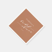 Minimalistisch aangepast Terracotta Boho-Vrijgezel Servet (Hoek)