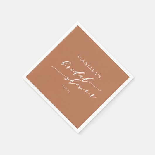 Minimalistisch aangepast Terracotta Boho-Vrijgezel Servet (Hoek)