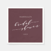 Minimalistisch aangepast Vrijgezellenfeest Bourgog Servet (Voorkant)