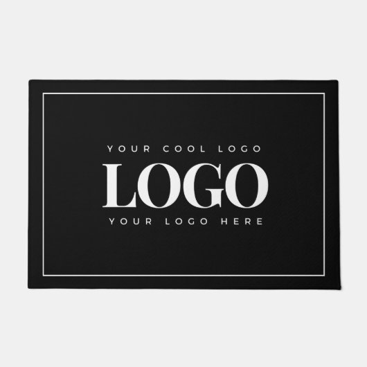 Minimalistisch aangepast zwart Logo-wit Lijst voor Deurmat (Voorkant)