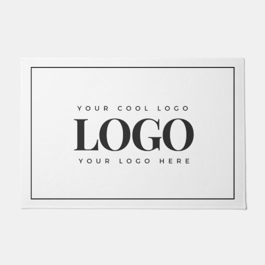 Minimalistisch aangepast zwart Logo-wit Lijst voor Deurmat (Voorkant)