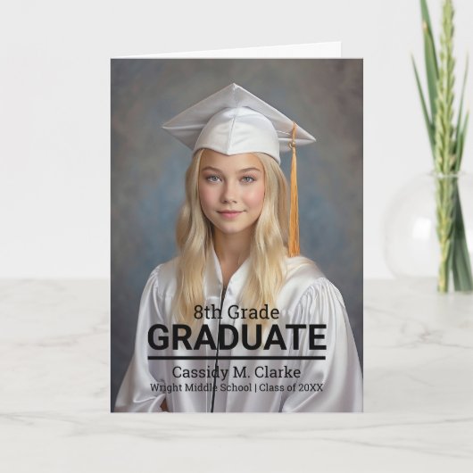 Minimalistisch aangepaste foto 8e rang Afstuderen (Voorkant)
