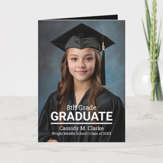 Minimalistisch aangepaste foto 8e rang Afstuderen (Voorkant)