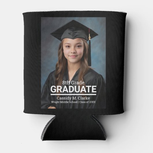 Minimalistisch aangepaste foto 8e rang Afstuderen Blikjeskoeler (Voorkant)