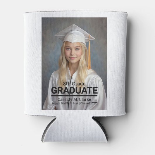 Minimalistisch aangepaste foto 8e rang Afstuderen Blikjeskoeler (Voorkant)