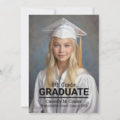 Minimalistisch aangepaste foto 8e rang Afstuderen Kaart (Voorkant)