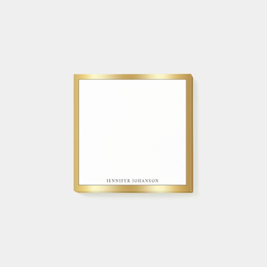 Minimalistisch aangepaste naam Professional Modern Post-it® Notes (Voorkant)