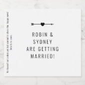 minimalistisch | Aankondiging Verloving | Etiket | (Enkel label)