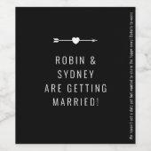 minimalistisch | Aankondiging Verloving | Wijnetik Wijn Etiket (Enkel label)