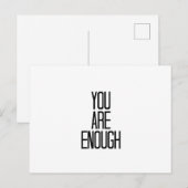 Minimalistisch aansporingsontwerp - U bent voldoen Briefkaart (Voorkant / Achterkant)