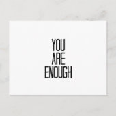 Minimalistisch aansporingsontwerp - U bent voldoen Briefkaart (Voorkant)