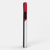 Minimalistisch aantal rode en witte gemonogde init Case-Mate iPhone case (Achterkant/rechts)