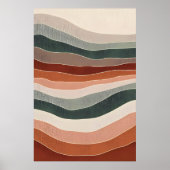 minimalistisch aardetoonlandschap poster (Voorkant)