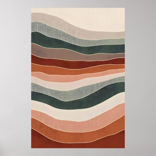 minimalistisch aardetoonlandschap poster (Voorkant)