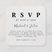 Minimalistisch aardkorftpapier QR-code bruiloft RS Informatiekaartje (Voorkant)