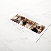 Minimalistisch aardkorstfoto bespaart datum folie uitnodiging (Gedraaid)