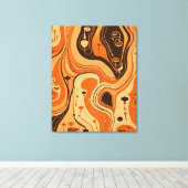 minimalistisch aards Abstract patroon Canvas Afdruk (Insitu (Houten vloer))