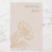 Minimalistisch aards bloemenkaarsenlabel voedselcontainer etiket (Enkel label)