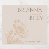 Minimalistisch aards mousserend wijnlabel sparkling wijnetiket (Enkel label)