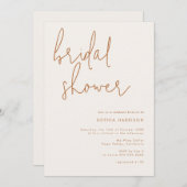 Minimalistisch aards Vrijgezellenfeest Kaart (Voorkant / Achterkant)