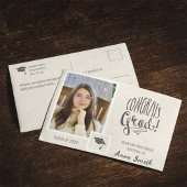 Minimalistisch aardtoon Afstuderen Briefkaart