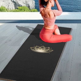 Minimalistisch Abstract Afbeelding met Gold Lotus  Yogamat
