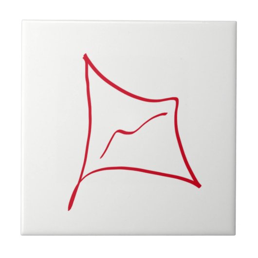 Minimalistisch abstract art. tegeltje (Voorkant)