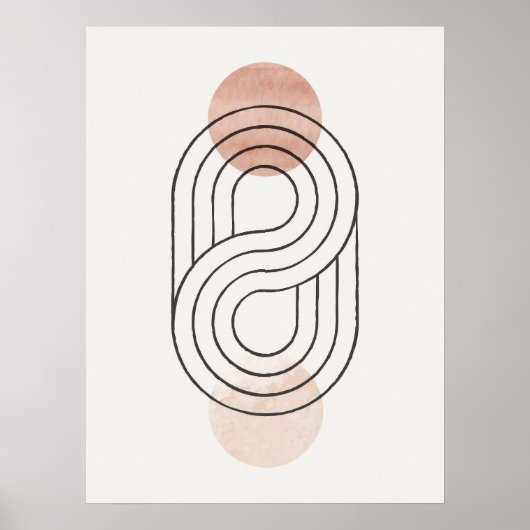 Minimalistisch Abstract Bauhaus Poster (Voorkant)