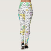 Minimalistisch Abstract Bleek kunstdekleteltextiel Leggings (Achterkant)