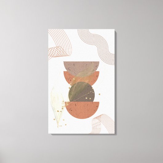 Minimalistisch Abstract Boho Design Canvas Afdruk (Voorkant)