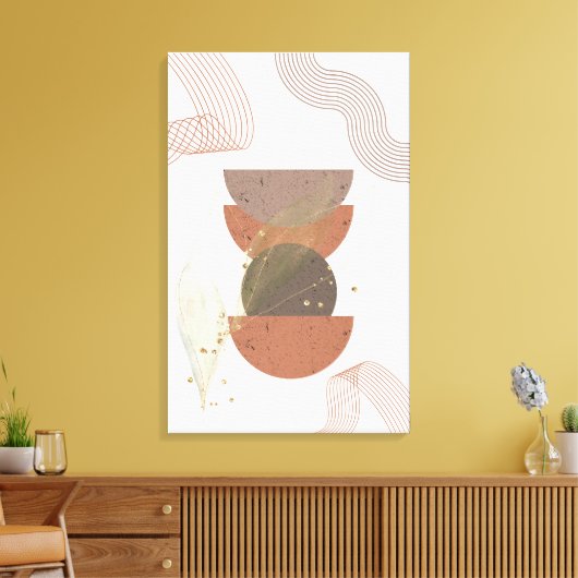 Minimalistisch Abstract Boho Design Canvas Afdruk (Insitu (Woonkamer))