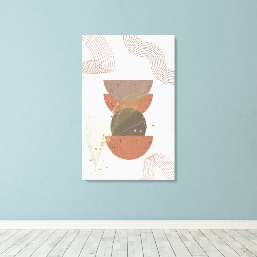 Minimalistisch Abstract Boho Design Canvas Afdruk (Insitu (Houten vloer))