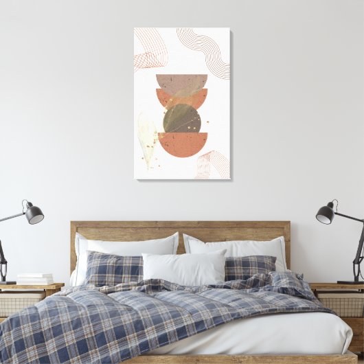 Minimalistisch Abstract Boho Design Canvas Afdruk (Insitu (Slaapkamer))