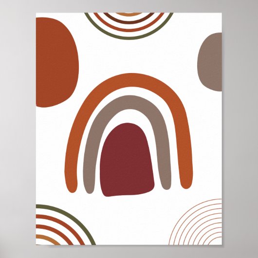 Minimalistisch Abstract Boho Design Poster (Voorkant)