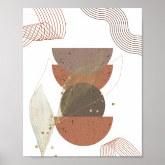 Minimalistisch Abstract Boho Design Poster