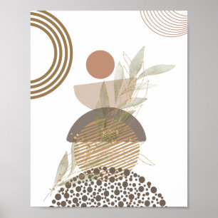 Minimalistisch Abstract Boho Design Poster