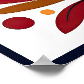 Minimalistisch Abstract Boho Floral Poster (Hoek)