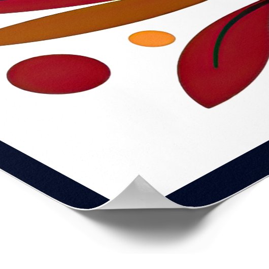 Minimalistisch Abstract Boho Floral Poster (Hoek)