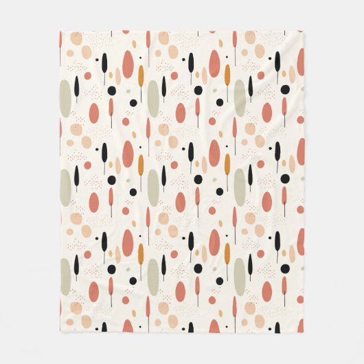 Minimalistisch Abstract Boho-patroon Fleece Deken (Voorkant)