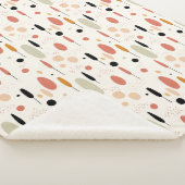 Minimalistisch Abstract Boho-patroon Sherpa Deken (3/4)