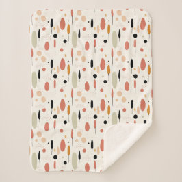 Minimalistisch Abstract Boho-patroon Sherpa Deken
